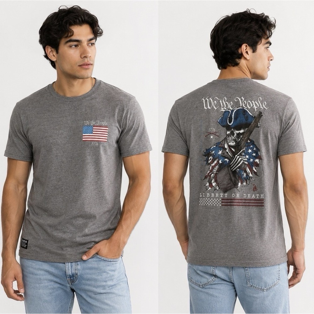 Howitzer Patriot Mfg Heather Gray  T Shirt Size Large